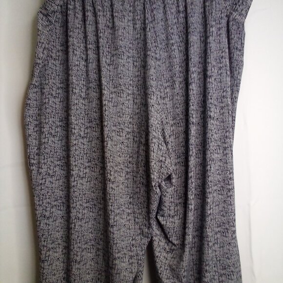 Premise Pants 3X Pull On Elastic Wide Leg Soft Stretch Pattern Black White - Picture 13 of 14